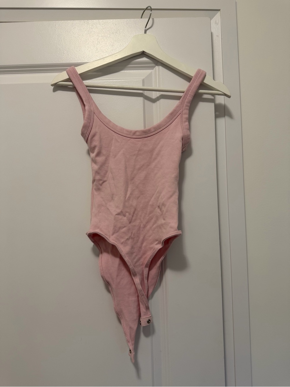 Zara Light Pink Ribbed One-Piece Bodysuit